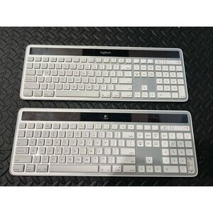 Lot of 2 Logitech K750 Wireless Solar Keyboard - White Mac G915 TKL G413 G515